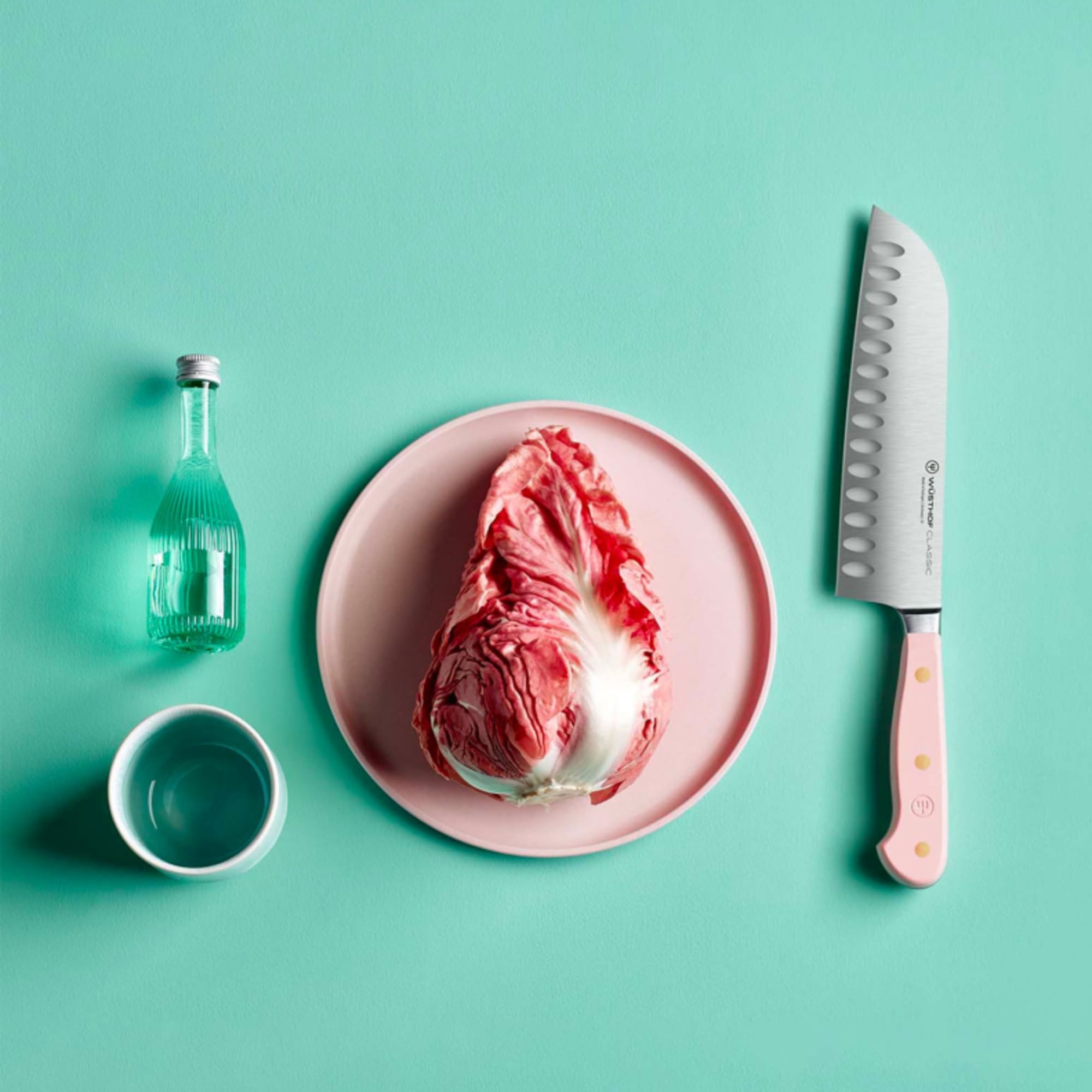 Classic Colour Santoku Knife 17cm Pink Himalayan Salt Kitchen Warehouse™